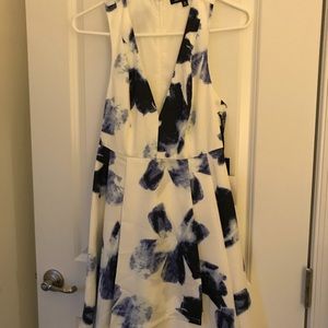 Lulus blue floral and white dress